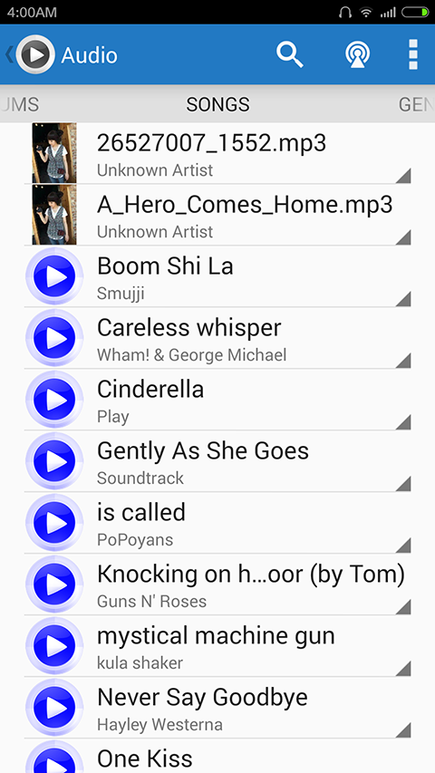 Android Video&amp;Music Player Screen 2