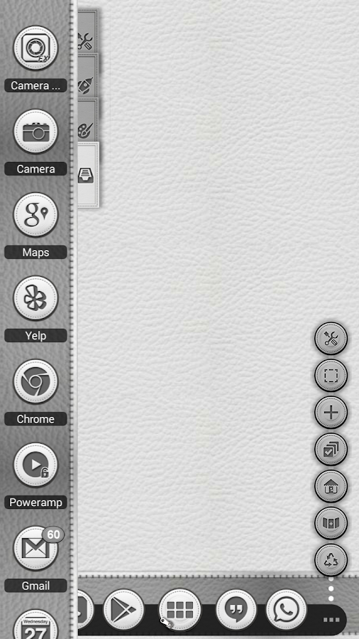 White Leather Icon Pack Theme - screenshot