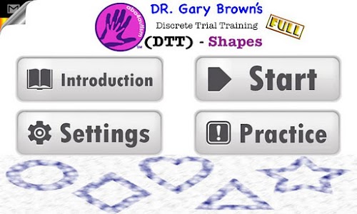 Android application Autism/DTT Shapes screenshort