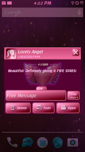 Dark Angel heart for GO SMS