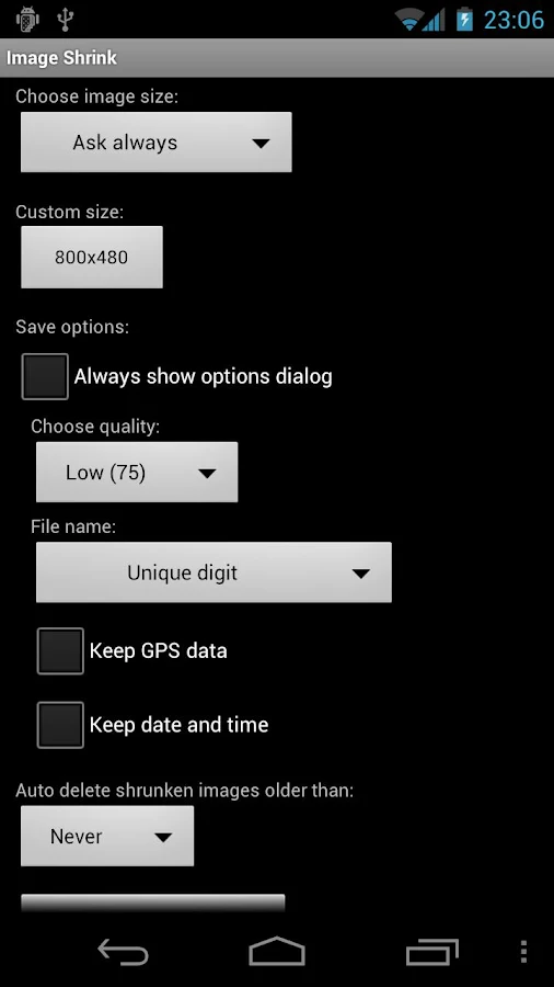 Image Shrink (Resizer) - screenshot