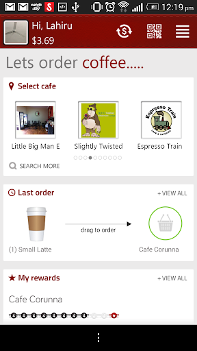 TXT4Coffee Customer App