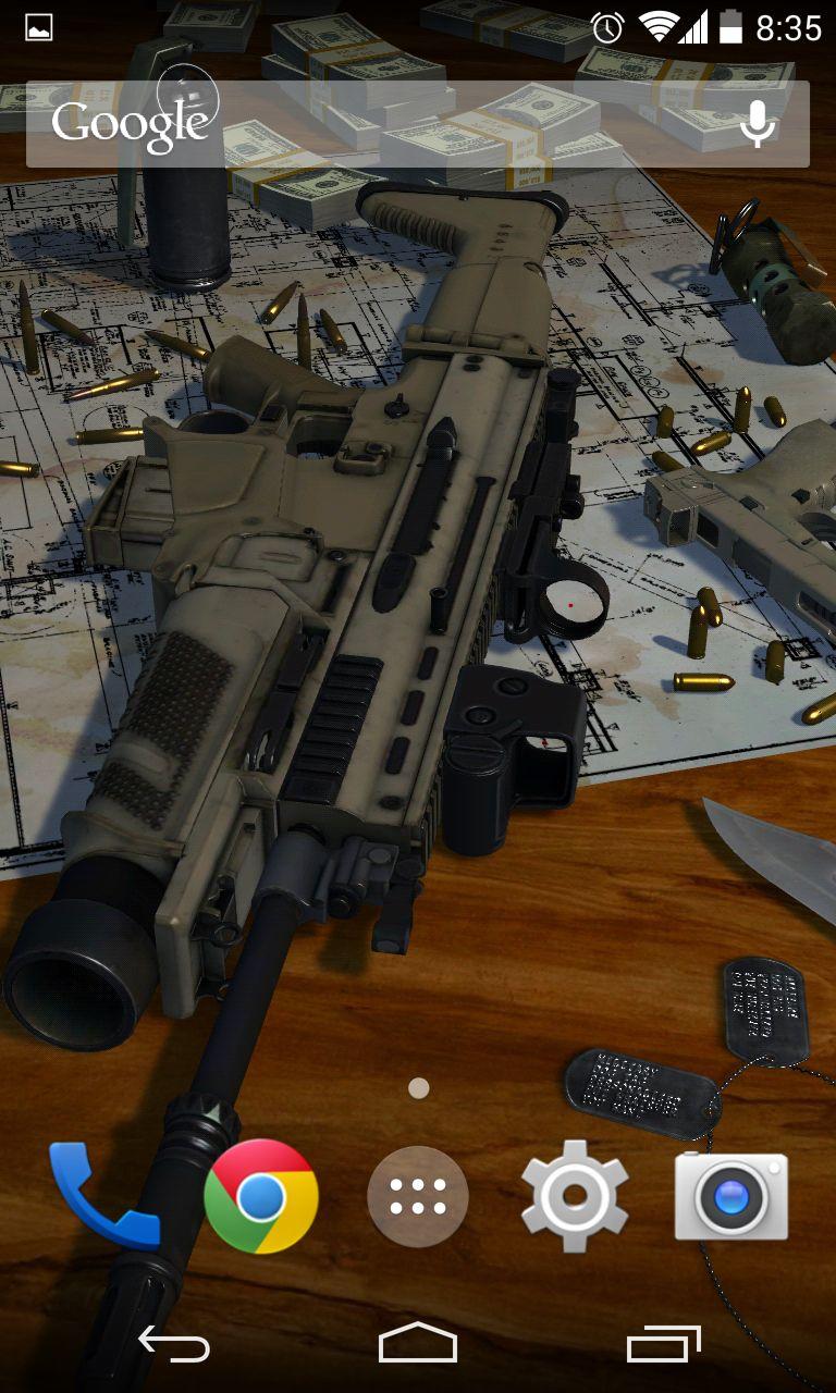 3D Guns Live Wallpaper Screen 1