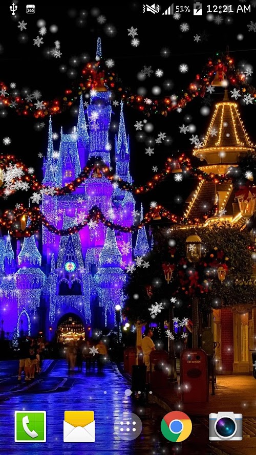 Android application Snow Night City LWP (NO AD) screenshort