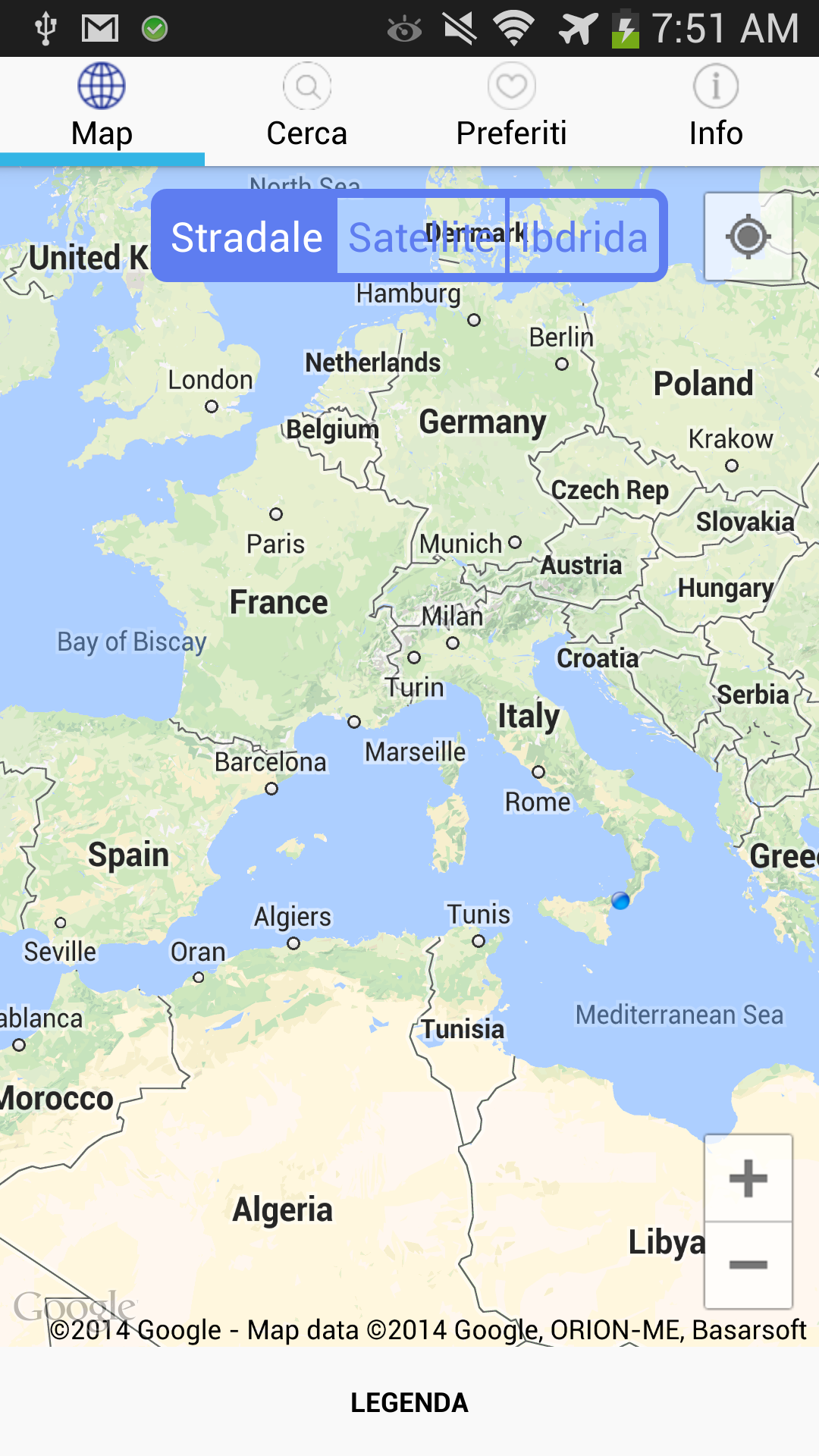 Android application Camping Guide Italy &amp; Europe screenshort