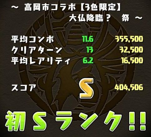 パズドラ 高岡市コラボのsランク取れるノーコン攻略パーティー