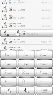 【免費個人化App】exDialer FrameSilverWhite Skin-APP點子