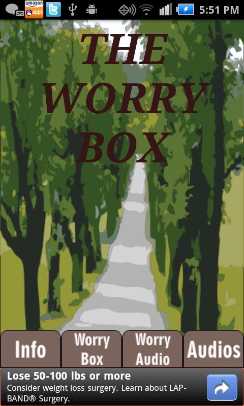 Android application Worry Box---Anxiety Self-Help screenshort