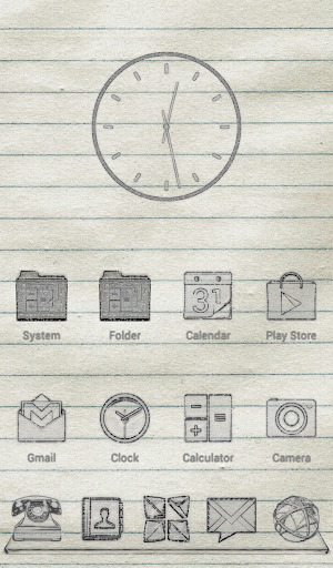 Next Launcher Theme Doodle 3D