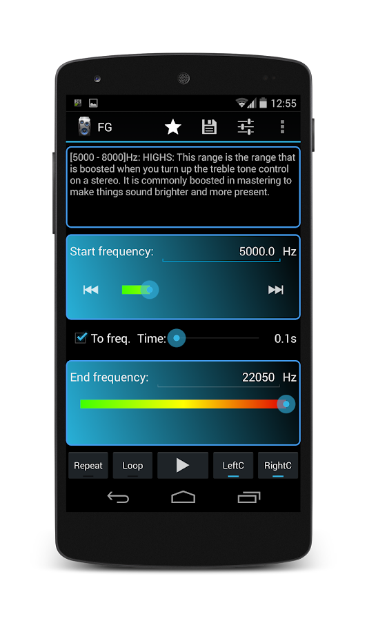 Frequency Sound Generator - screenshot