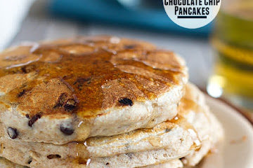 Oatmeal Pancakes with Chocolate Chips