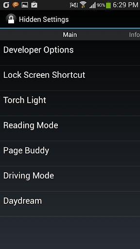 Galaxy Hidden Settings