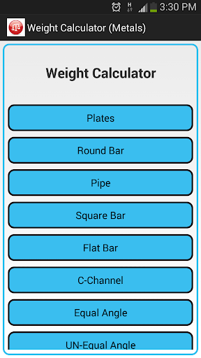 Weight Calculator Metal