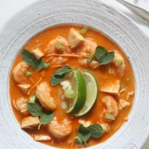 Soup) Tofu guardian  soup Noodle Laksa (Spicy chicken noodle recipe