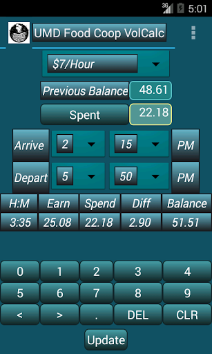 【免費財經App】UMD Food Coop Volunteer Calc-APP點子