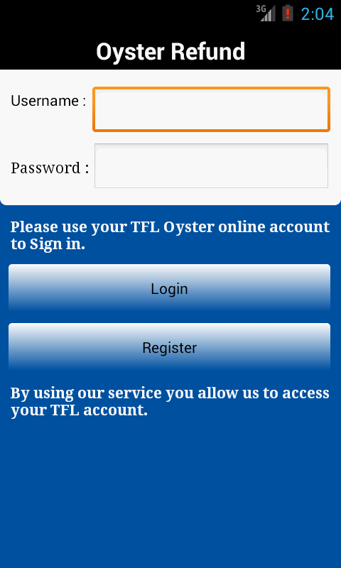 Oyster Balance &amp; Refund Screen 1