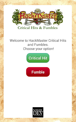 Hackmaster Crits and Fumble V2