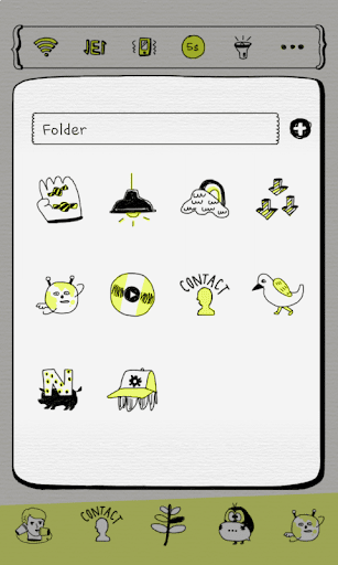 【免費個人化App】NeonYellow Drawing Dodol Theme-APP點子