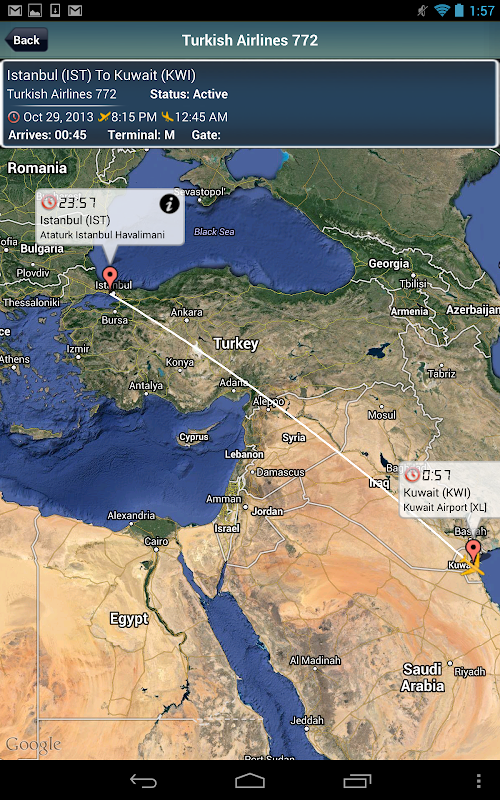 Android application Dubai Airport Premium +Tracker screenshort