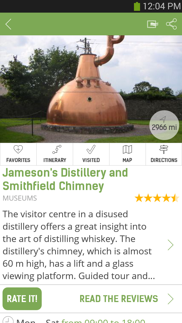 Dublin Travel Guide – mTrip Screen 2