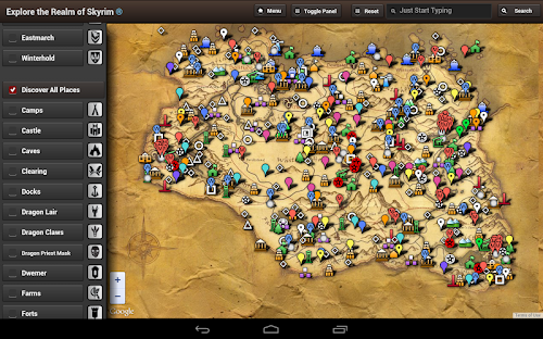 Android application Skyrim Map HD screenshort
