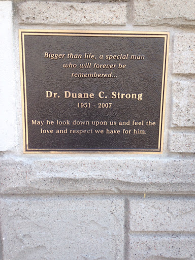 Dr. Duane C. Strong Plaque
