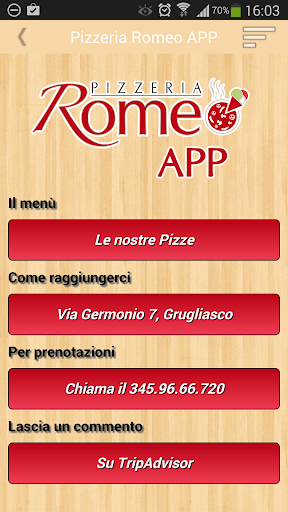 Pizzeria Romeo App