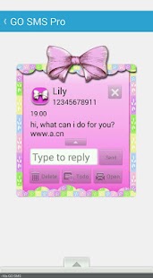 FlowersNBows/GO SMS THEME Screenshots 2