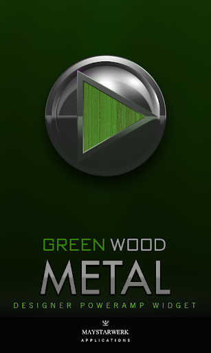 Poweramp Widget Green Wood Met