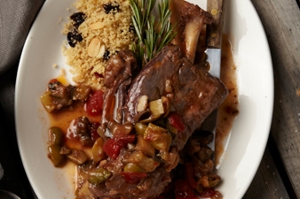 Braised Lamb Shank with Sweet & Savory Caponata