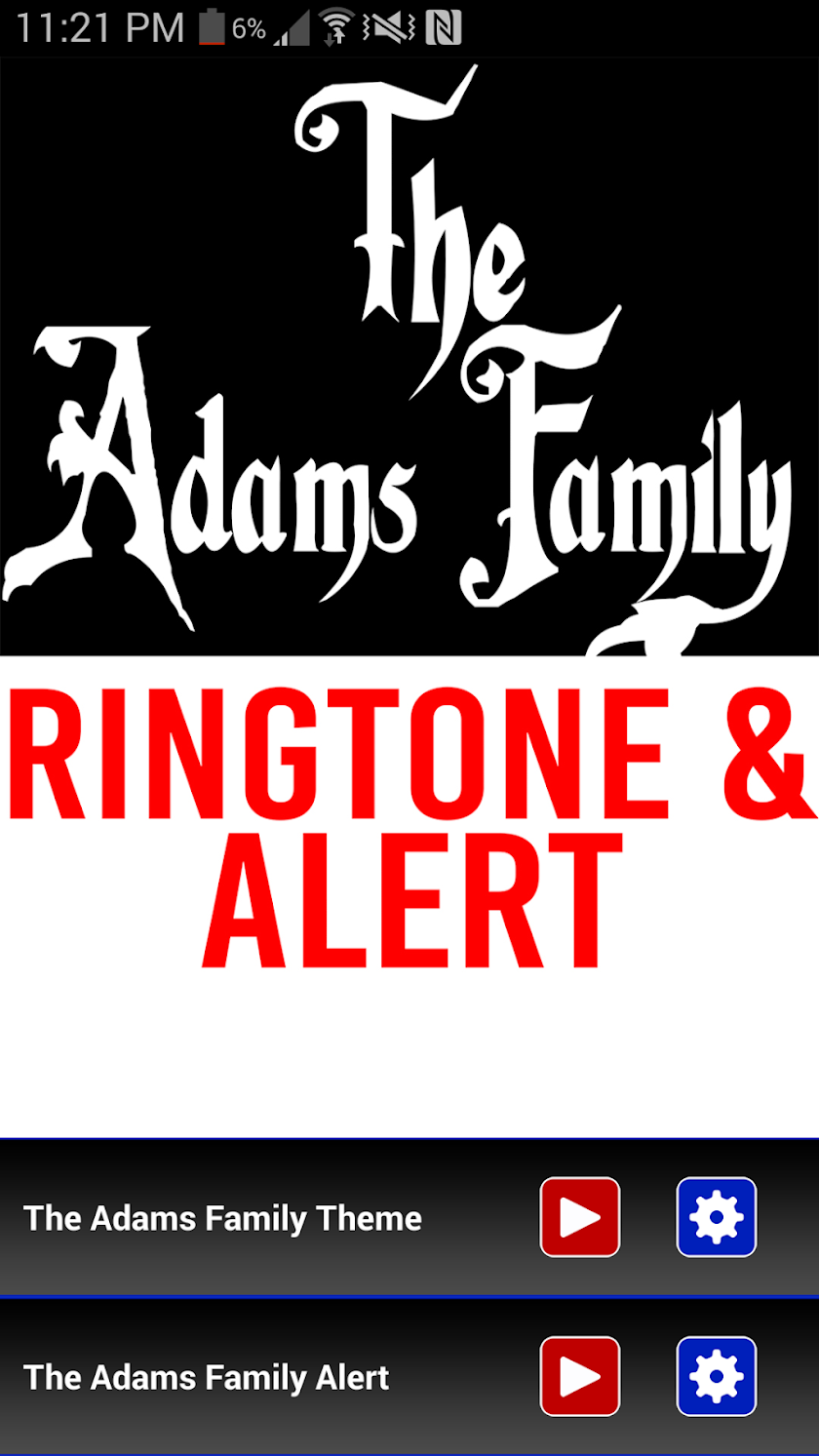 The Addams Family Ringtone Screen 1