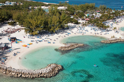 CocoCay in the Bahamas is less than than a mile wide and less than 200 yards from north to south. The 140-acre tropical retreat was awarded a Gold-Level Eco-Certification by Sustainable Travel International for its environmentally friendly activities and tours. 