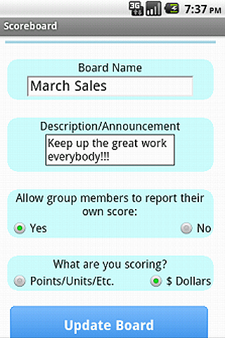 Scoreboard Screen 3