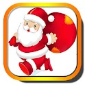 Christmas Santa Fly logo