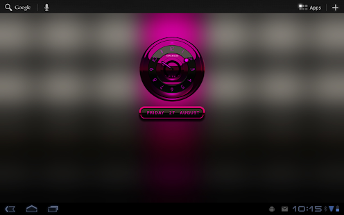 Black Pink clock widget analog Screenshots 1