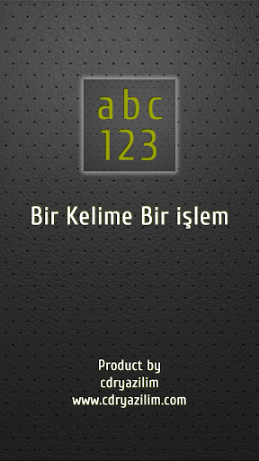 Bir Kelime Bir İşlem