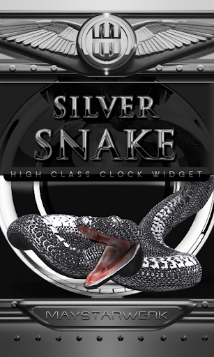 silver snake clock widget