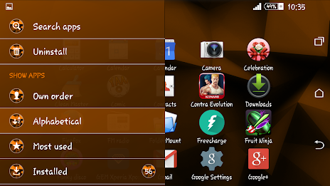 Polygons Orange Xperien Theme poster 13