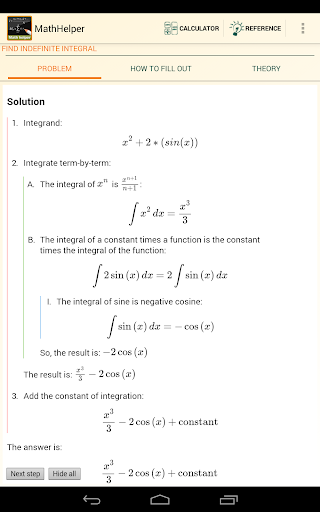 Math Helper - Algebra Calculus