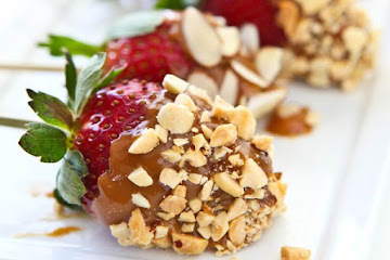 Salted Caramel Covered Strawberries Recipe