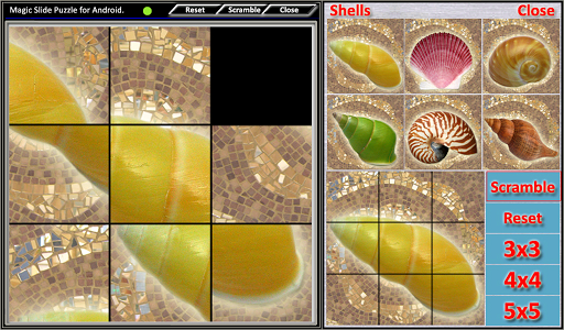 Magic Slide Puzzle Shells