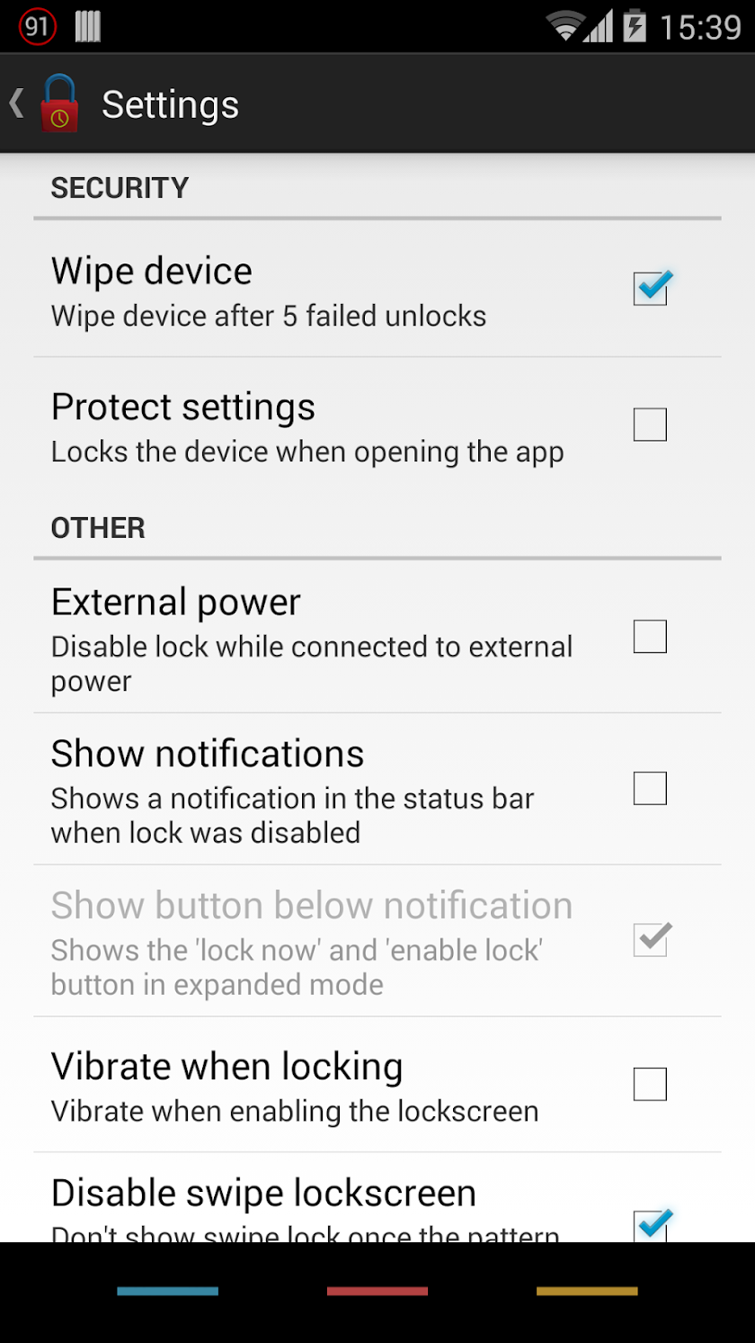 Delayed Lock Unlock Key Screen 2