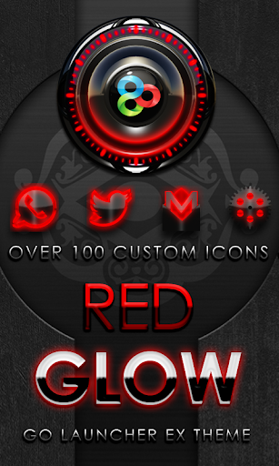 GO Launcher Theme Red Glow