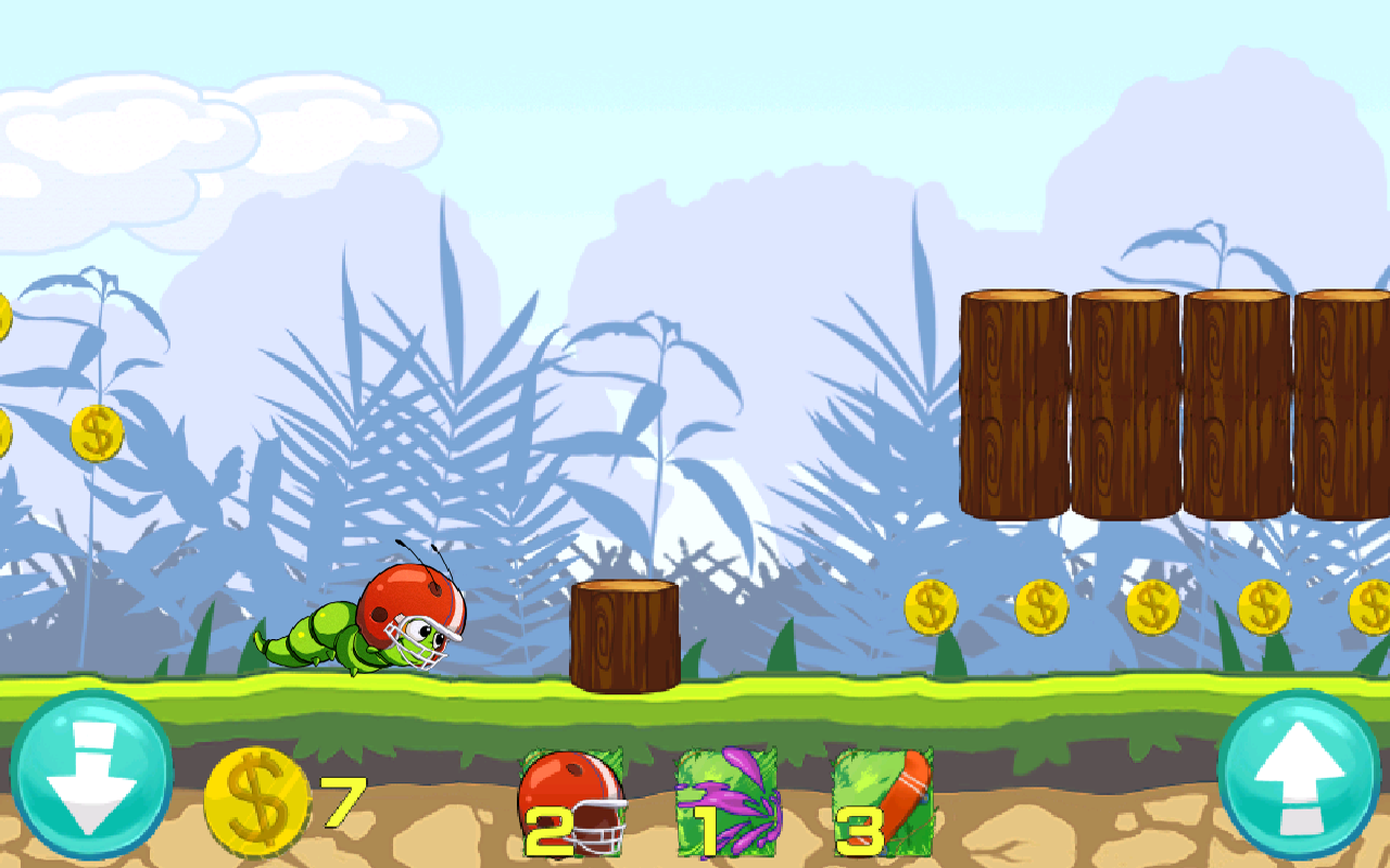 Crazy Larva Run - screenshot