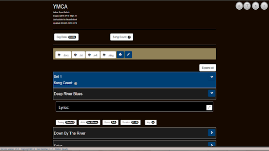 Set List Master Screenshots 2