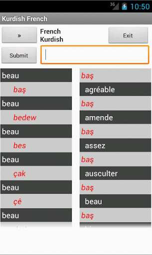 Kurdish French Dictionary