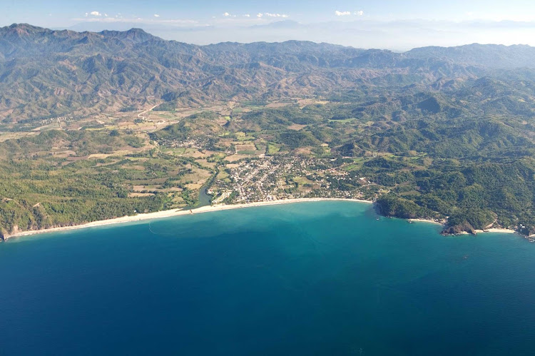 Aerial view of Lo De Marcos along Riviera Nayarit, north of Puerto Vallarta, Mexcio.