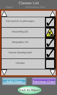 Track Classes of your major Screenshots 1
