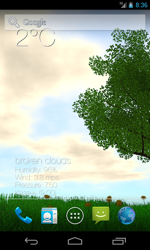 Android application Nature Live Weather 3D LWP screenshort