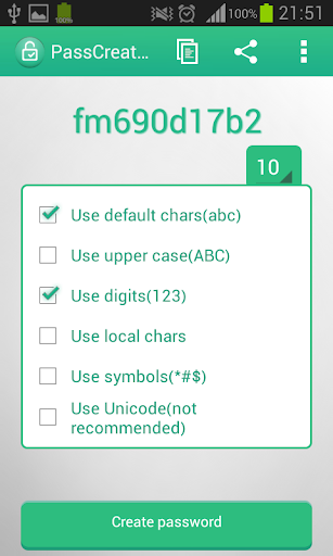 Password generator PassCreator